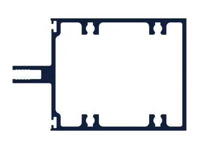 Aluminum Extruded Intermediate Horizontal Mullions MOD AL-056cw Low-poly 3D model