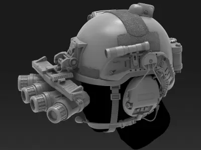 Military Helmet - High Poly 3D model