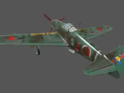 Light Aircraft Low-poly 3D model