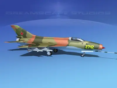MIG-21 Fishbed V06 3D model