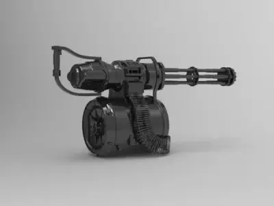 Minigan fast-firing automatic weapon 3D model