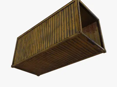 Container 3 shipping Low-poly 3D model