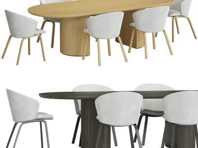 Close B by Arco and Moon dining table 3D model