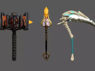 Ancient Weapons Low-poly 3D model