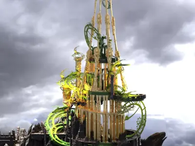 Neverland castle Tower 1 3D model