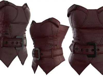Corset Top Low-poly 3D model