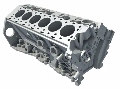 V12 Engine Block 3D model