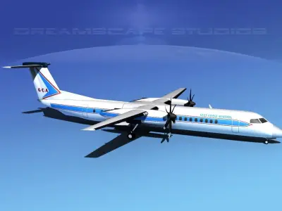 Dehaviland DHC-8 400 Gulf Coast 3D model