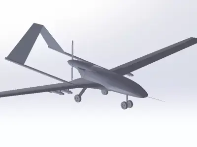 Turkish Bayraktar TB2 3D print model