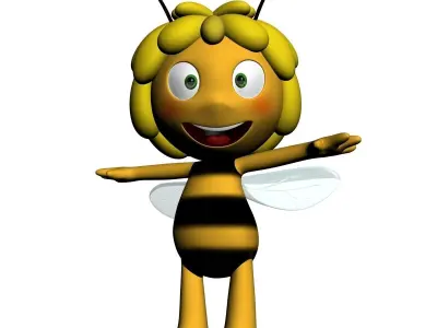 Maya the bee RIGGED Low-poly 3D model
