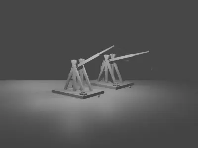 Medieval Trebuchet Free 3D model