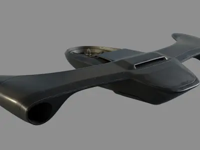 Sci-fi Airplane  3D model
