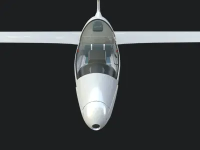 Alisport - Silent 2 electro - sailplane - glider - Game - Low-poly 3D model