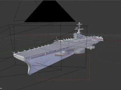 Aircraft Carrier - Nimitz-class nuclear-powered supercarrier 3D model