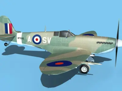 Supermarine Spitfire MkXII V04 3D model