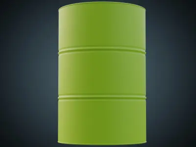 Steel Barrel 1 Basic Low-poly 3D model