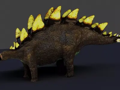 Stegosaurus dinosaur Low-poly 3D model
