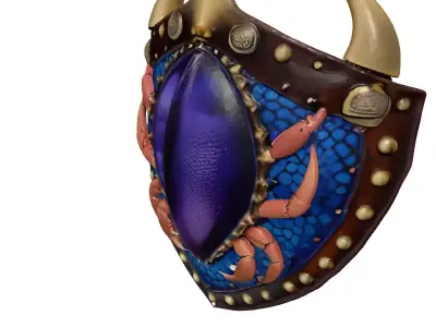 Mystic Crab Scale Shield 3D model