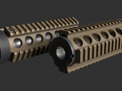 AR-15 RAS Forend Handguard Low-poly 3D model