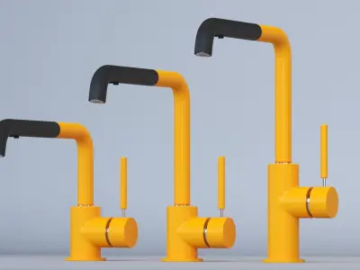 Faucet three faucets Free 3D model