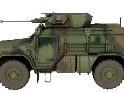 Typhoon VDV K-4836 Russian APC Full interior PBR Game Ready  Low-poly 3D model