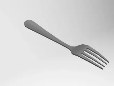 Lowpoly Fork Free low-poly 3D model