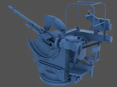 Breda 20-65 twin - Commercial license - 1-72 scale 3D print model