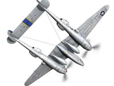 Lockheed P-38 Lightning - Jewboy 3D model