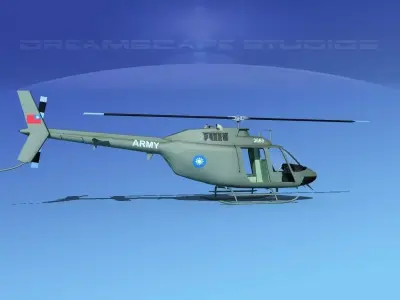 Bell OH-58B Taiwan Army 3D model