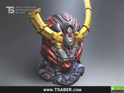 Gurren Lagann Portrait Bust 3D print model