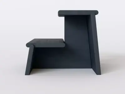 Jut Step Stool Free 3D model