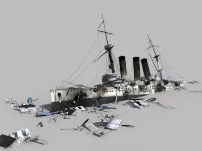 Broken Ship 3D model
