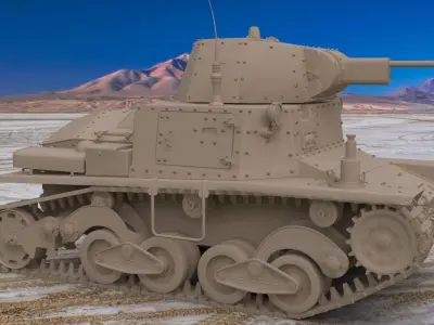 Tank L6 40 Ansaldo Fiat Italian Clay Mental Ray  3D model