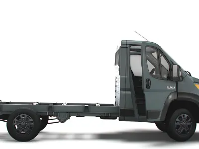 RAM Promaster Chassis Truck SCab 3450WB HQInterior 2023 3D model