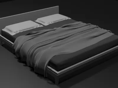 Sleeping Bed  Free 3D model