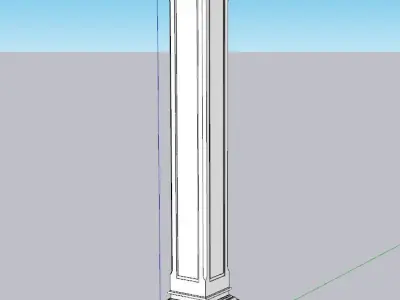 indian jodhpuri stone piller column Low-poly 3D model