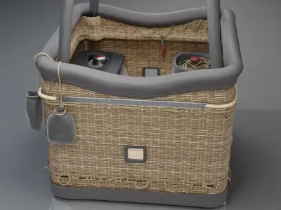 Hot Air Balloon Generic-2021 Low-poly 3D model