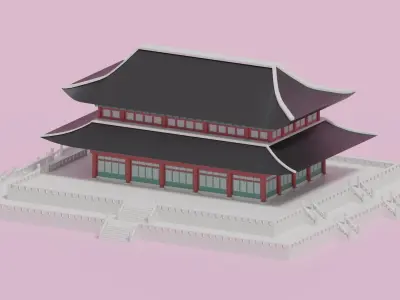 KOREA Gyeongbokgung Palace Geunjeongjeon Hall 3D model