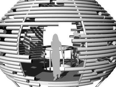 Woven Bird Blind 3D model