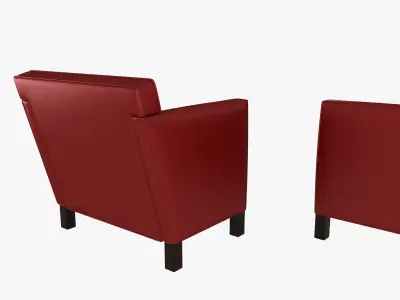 Knoll Krefeld leather sofa and chair 3D model