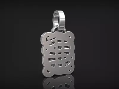 Celtic Dragon Knot Traditional Ornament Pendant 3D print model