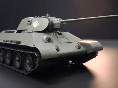 T-34 - WW2 Soviet Medium Tank 3D model