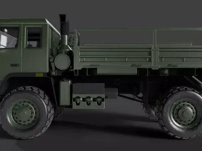High Poly Military Cargo Truck M1078  Realistic 3D Model 3D model
