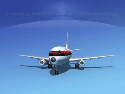 Boeing 737-100 Japan Airlines 3D model