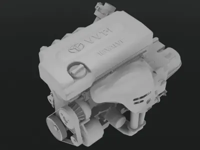 Toyota 2AZ-FE engine Low-poly 3D model