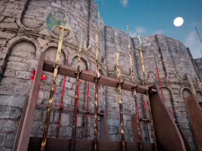 Spears And Lances  98 Variations Low-poly 3D model