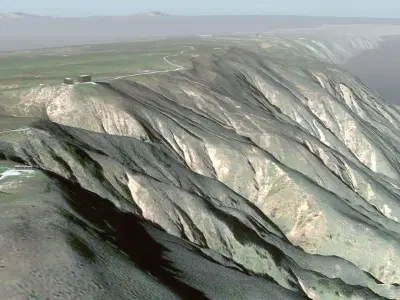 Island Naval Base Low-poly 3D model