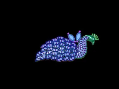 peacock pendant  3D model