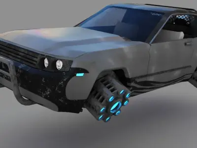 scifi car 3D model