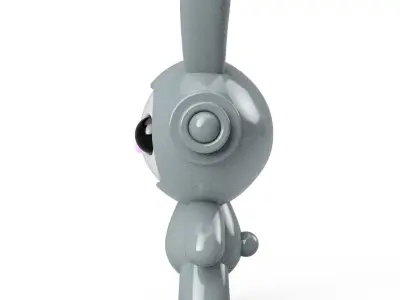 3D Printable Space Bunny Figure STL File Personal Commercial Use 3D print model